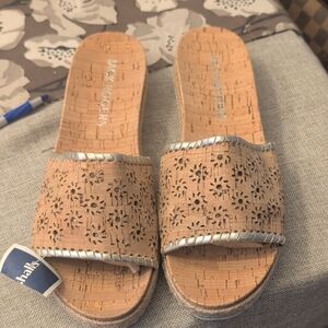 Nwt Jack Rogers Cork Slides
